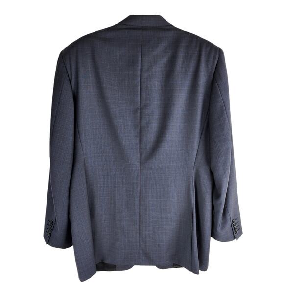Canali Super 120s Wool Three Button Pin Stripe Blazer Navy Size 46R - Picture 4 of 8